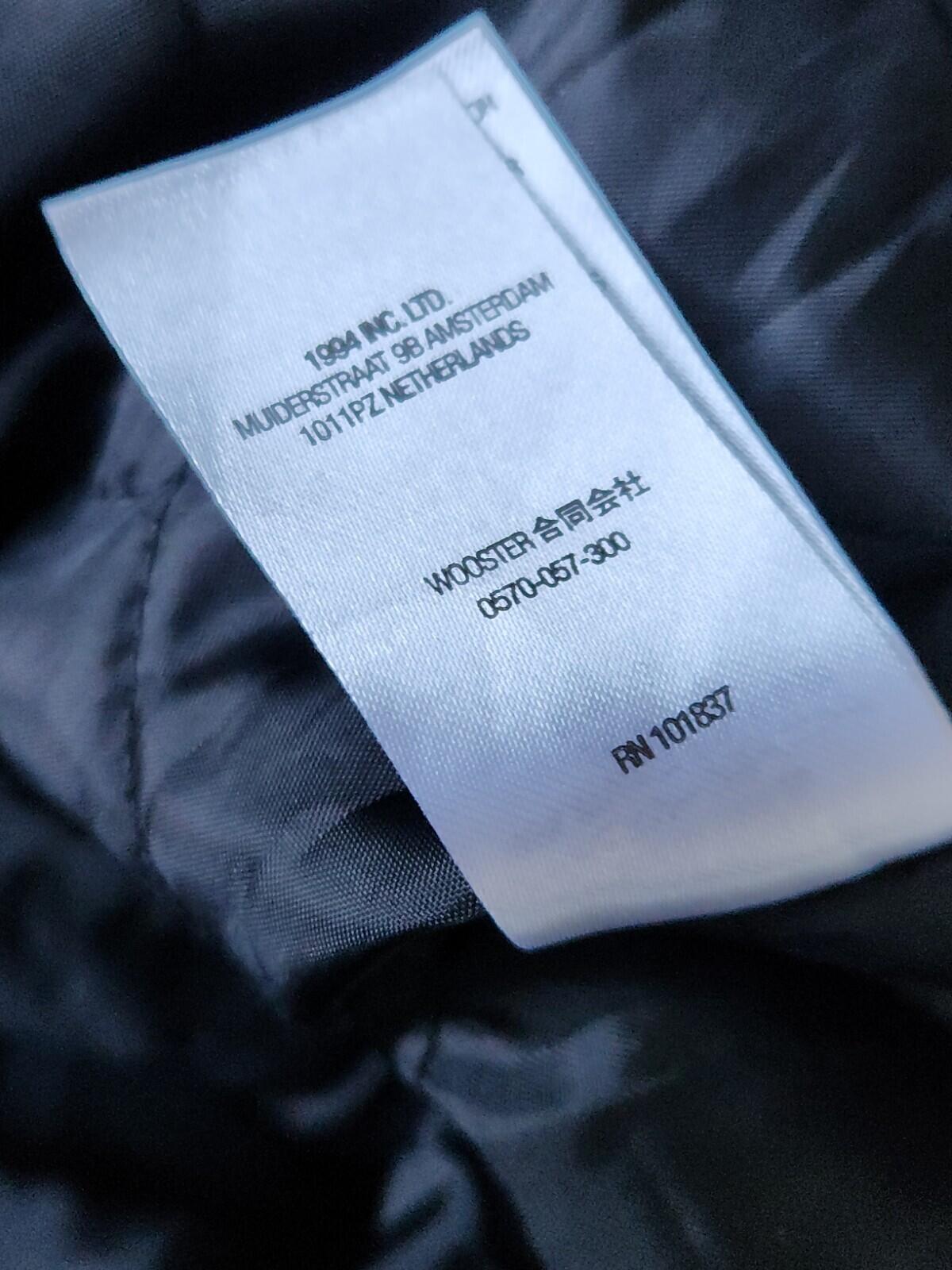HW22 Supreme Fleece Hooded Denim Hemd S Small Schwarz gestepptes gesticktes Logo