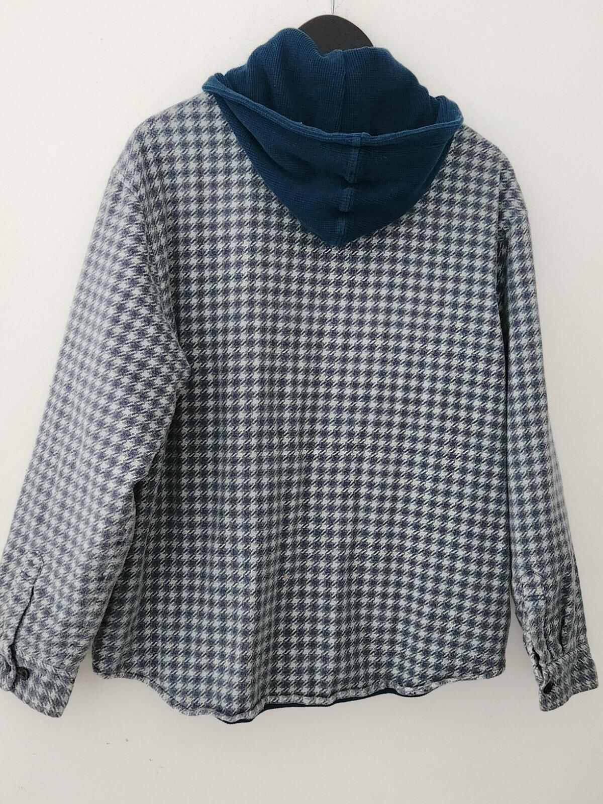 SS22 Supreme Houndstooth Flannel Hooded Shirt S Small