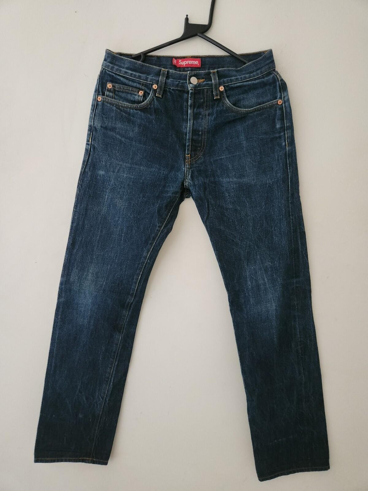 Supreme denim jeans size 30 W30 L30 slim blue Made In U.S.A Trousers