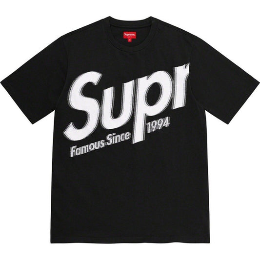 SS21 Supreme Intarsia Spellout S/S Top T-Shirt Schwarz Größe M