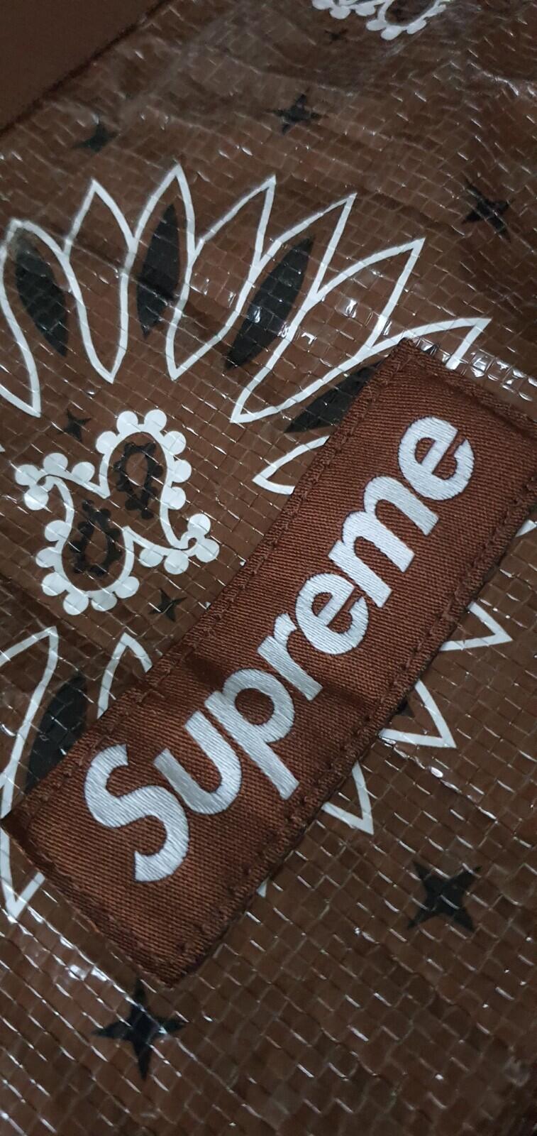 SS21 Supreme Bandana Tarp Side bag Water resistant shoulder bag 10L brown