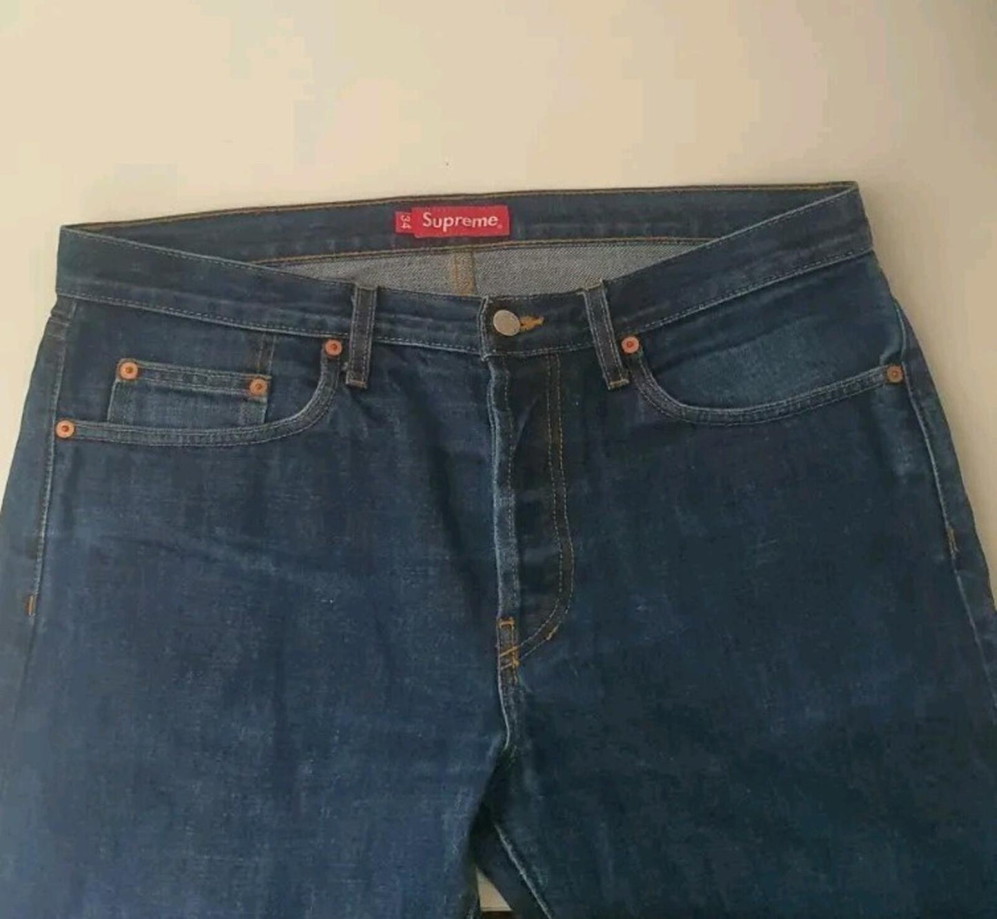 Supreme Denim Slim Jeans Blue Size 34 W34 L30 ALTERED