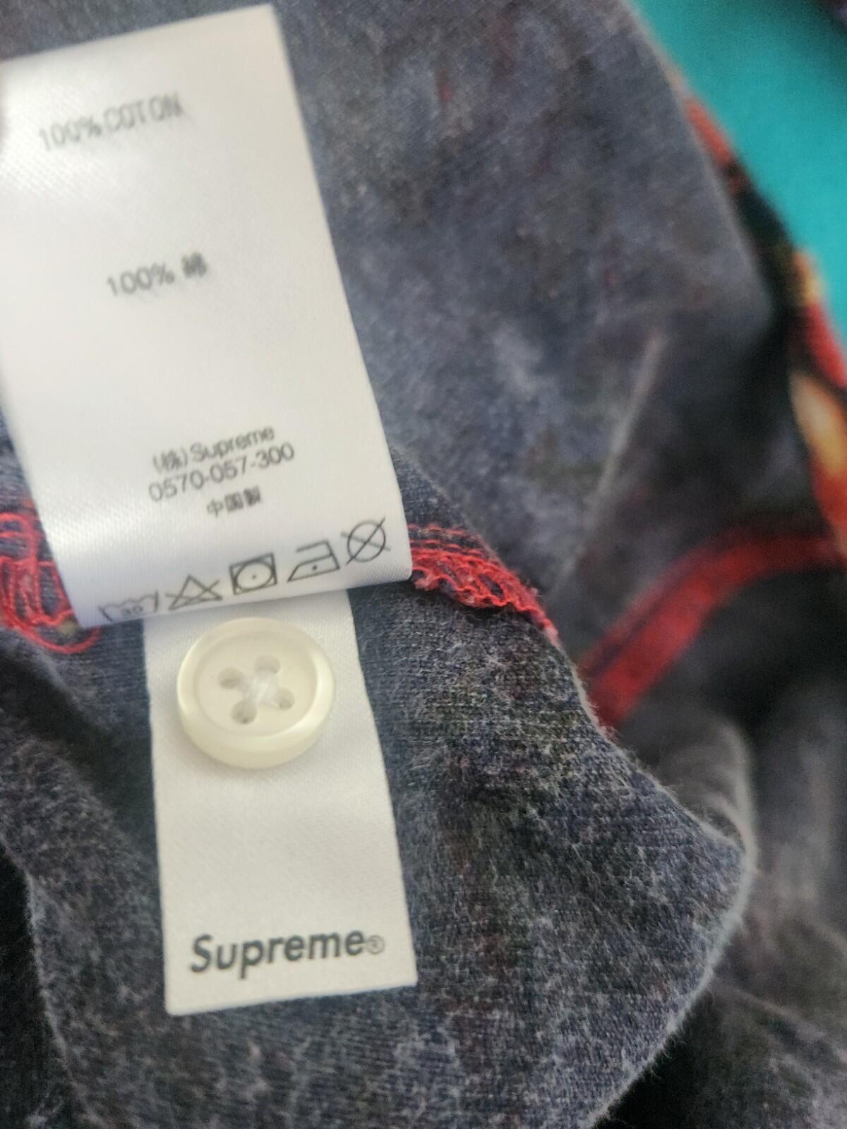 FW18 Supreme Roses Corduroy Shirt Size L Large Button Up Long Sleeve Floral