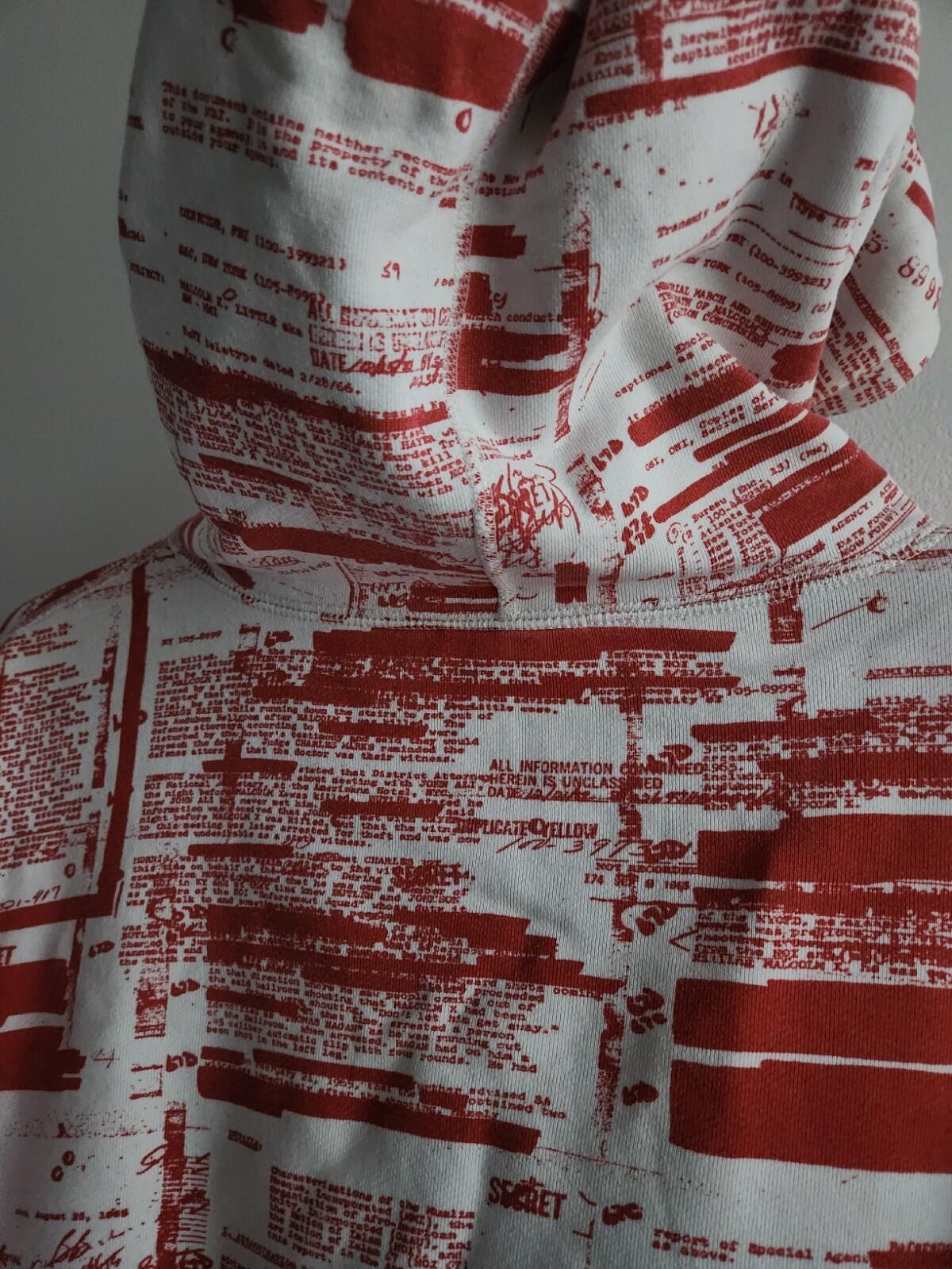 FW04 Supreme FBI Kapuzenpullover Hoodie Large Vintage 2007 Rot Weiß