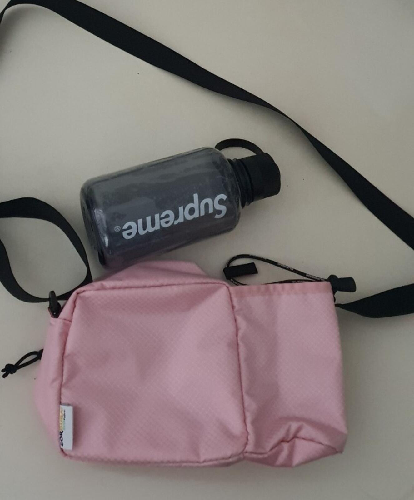 SS22 Supreme side bag pink Shoulder Cordura Water resistant Nalgene bottle 500ml