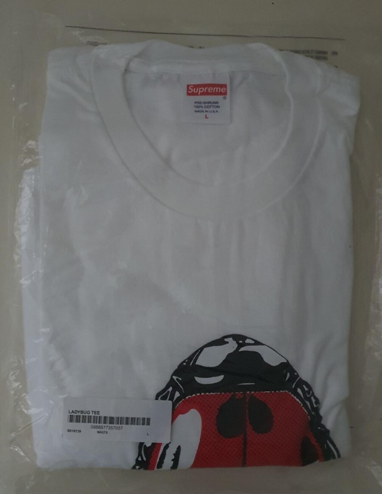 FW18 Supreme Ladybug Tee Blanca Talla L