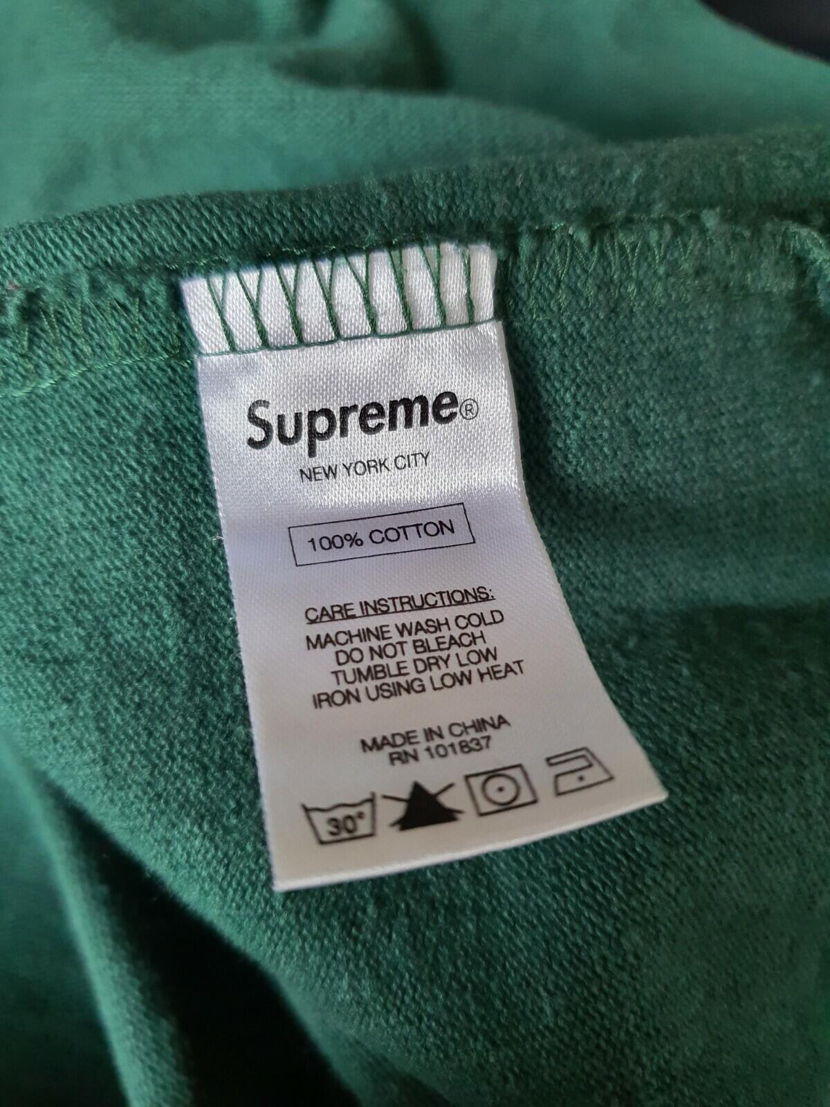 FW15 Block Block Striped Hooded Rugby Arabic Logo Top Dark Green Size L