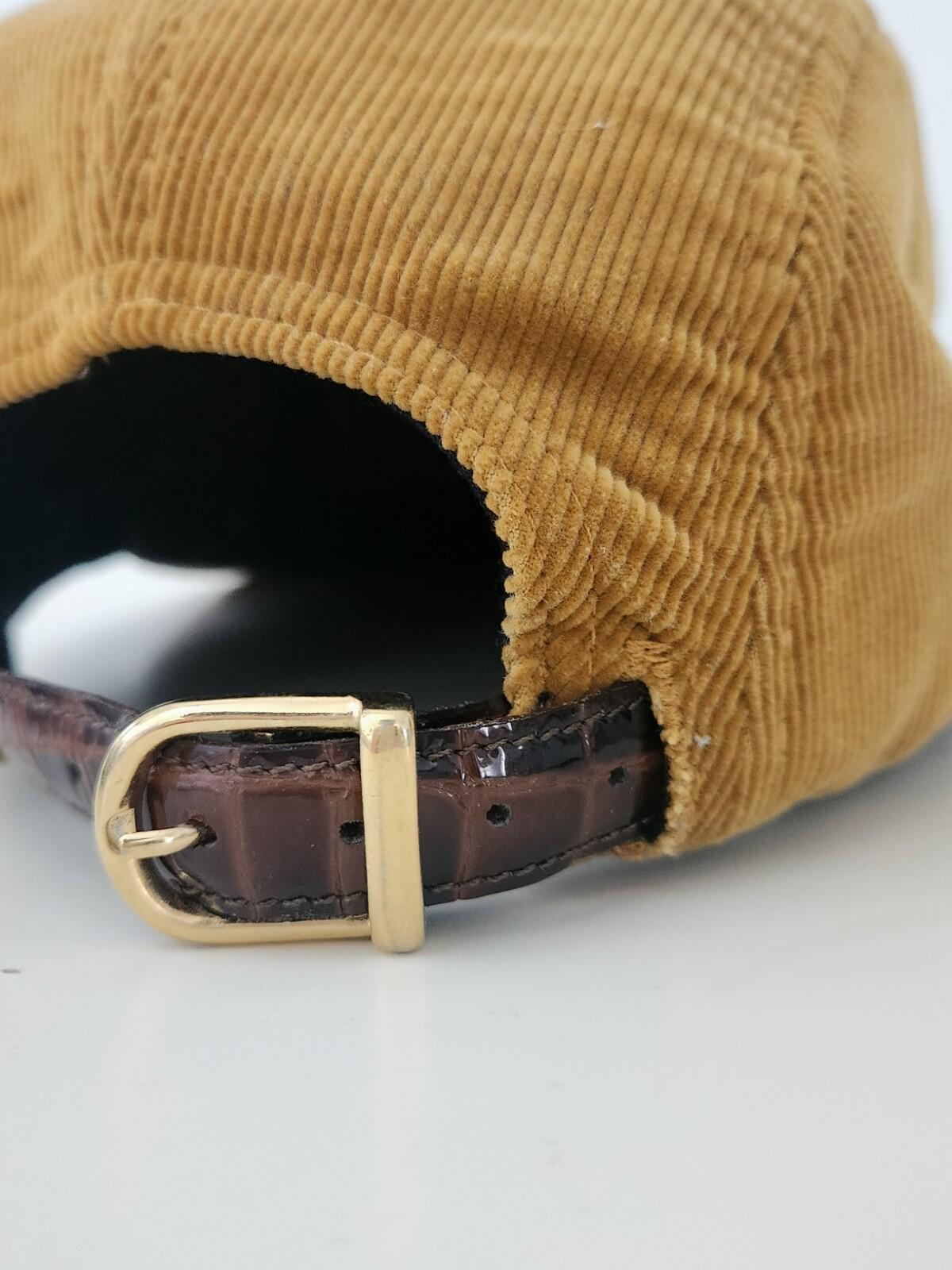 FW13 Supreme Croc Strap Camp Cap Mustard Corduroy