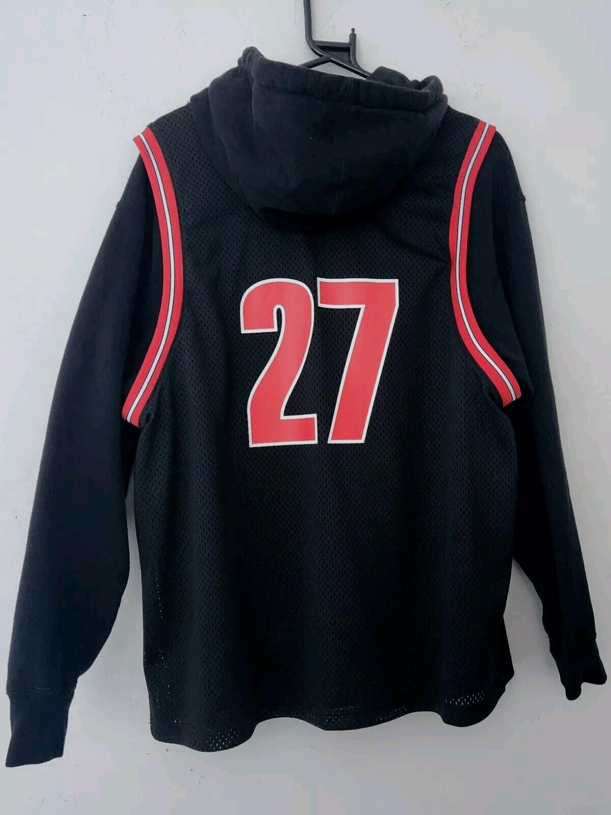 SS21 Supreme Basketball Jersey hooded sweatshirt Black Red hoodie S Small