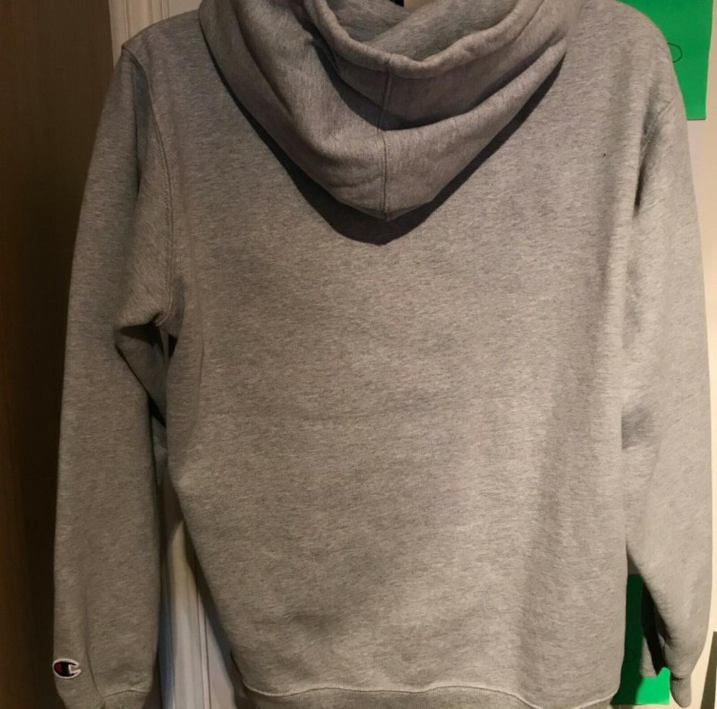 FW15 Supreme x Champion hooded sweatshirt size L large hoodie heather grey Rare
