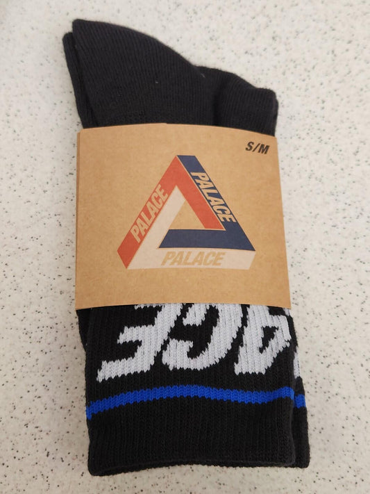 SS24 Palace Básicamente un calcetín Calcetines negros talla S/M pequeña / mediana Nuevo