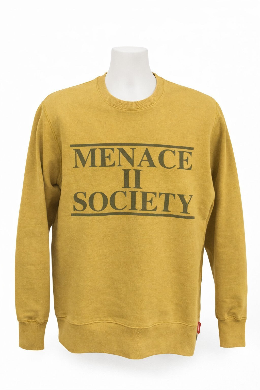 SS14 Supreme Menace II Society Crewneck Senf Größe M