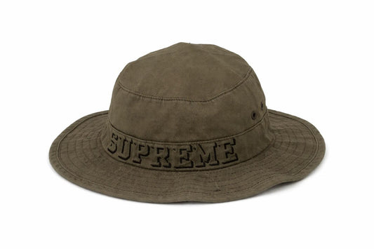 Gorro de explorador Supreme de sarga SS15, color oliva, talla S / M