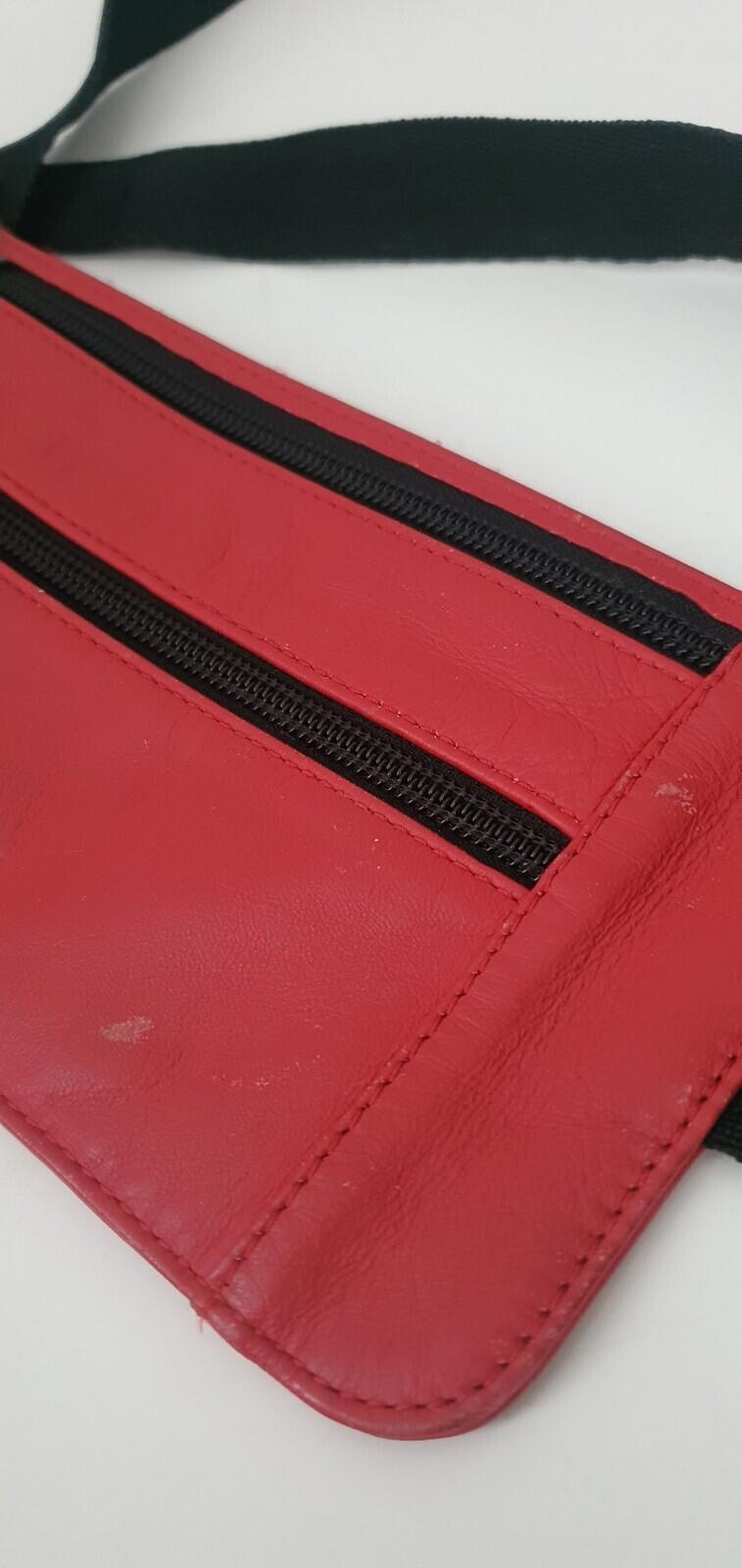 SS19 Supreme Leather Waist / Shoulder Pouch Bag Red