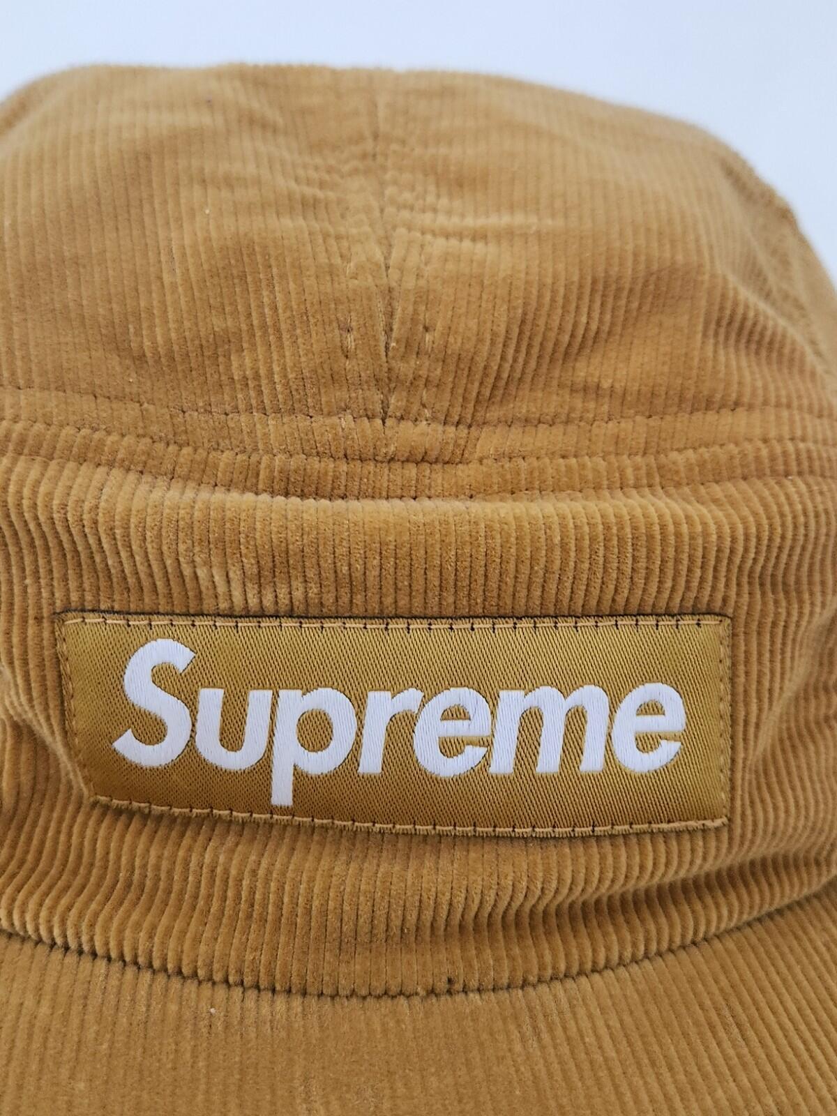 FW13 Supreme Croc Strap Camp Cap Mustard Corduroy