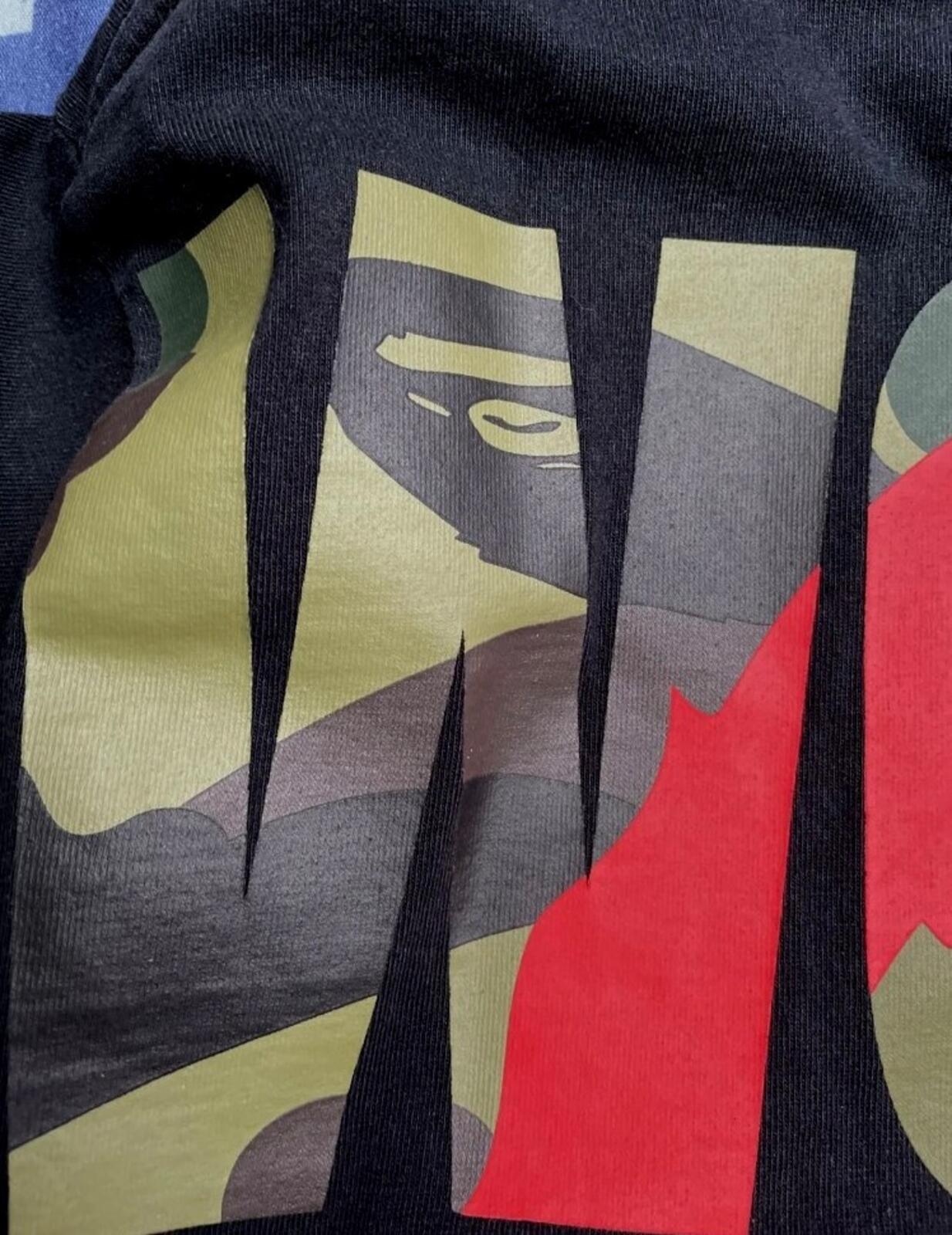 A Bathing Ape World Gone Mad Overlap Tee Black Size L BAPE