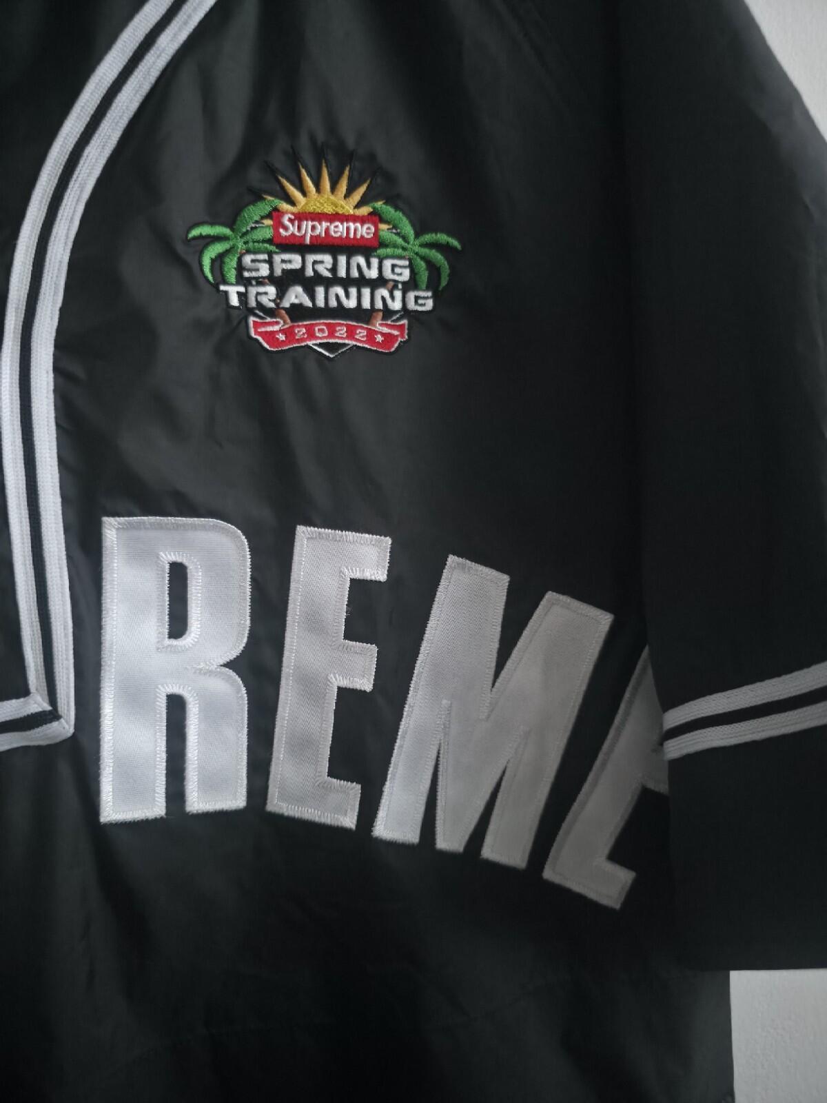 SS22 Supreme Snap-Off Sleeve L/S Baseball-Oberteil Schwarz Größe L Wasserabweisend