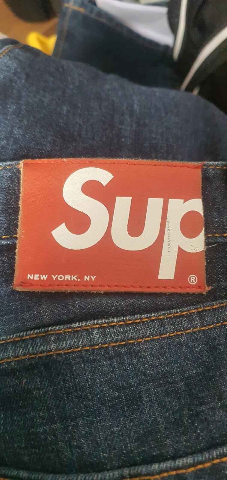 Supreme Denim Slim Jeans Blue Size 34 W34 L30 ALTERED