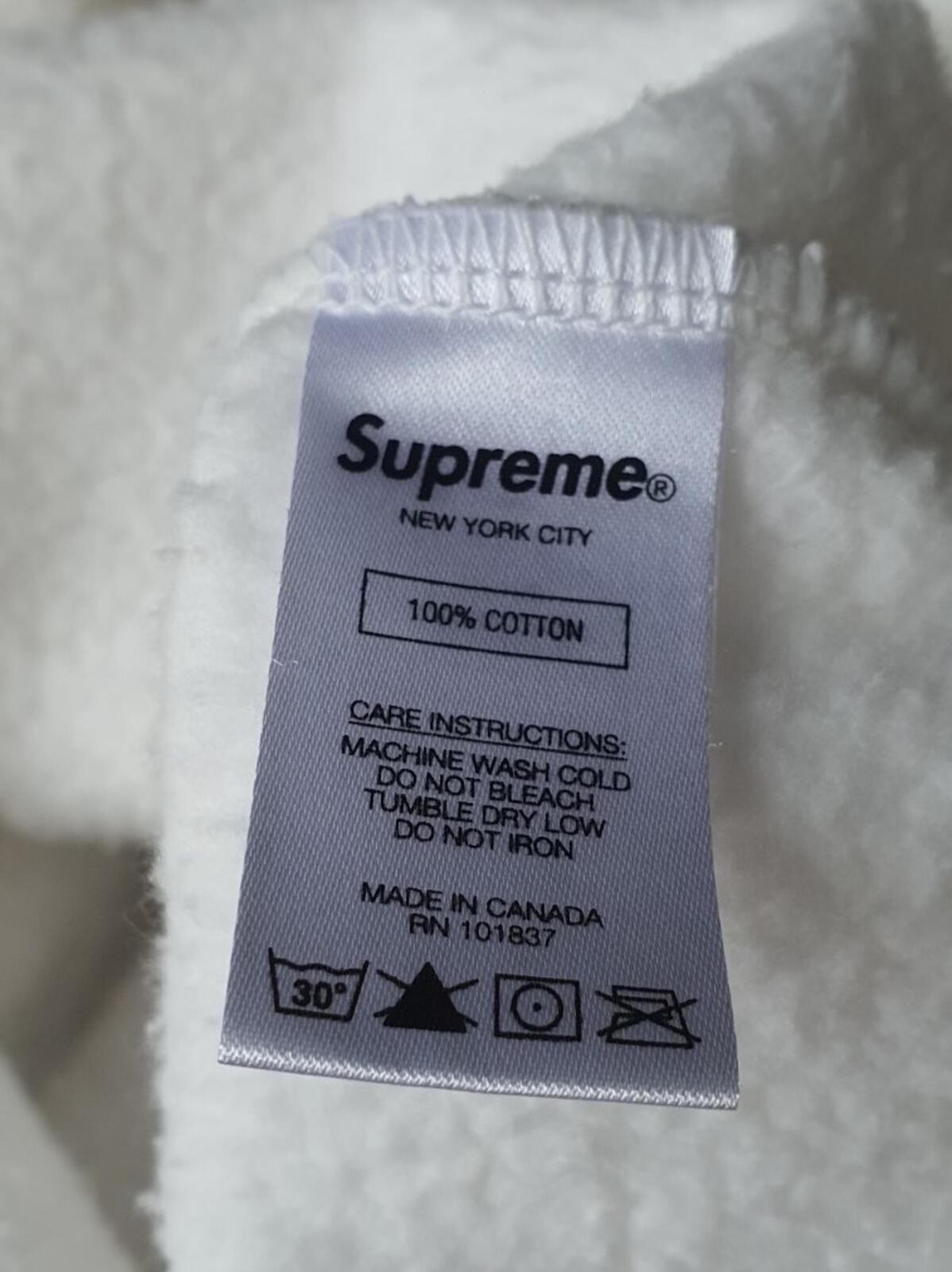SS21 Supreme Stacked Crewneck Size M Medium white sweatshirt Jumper