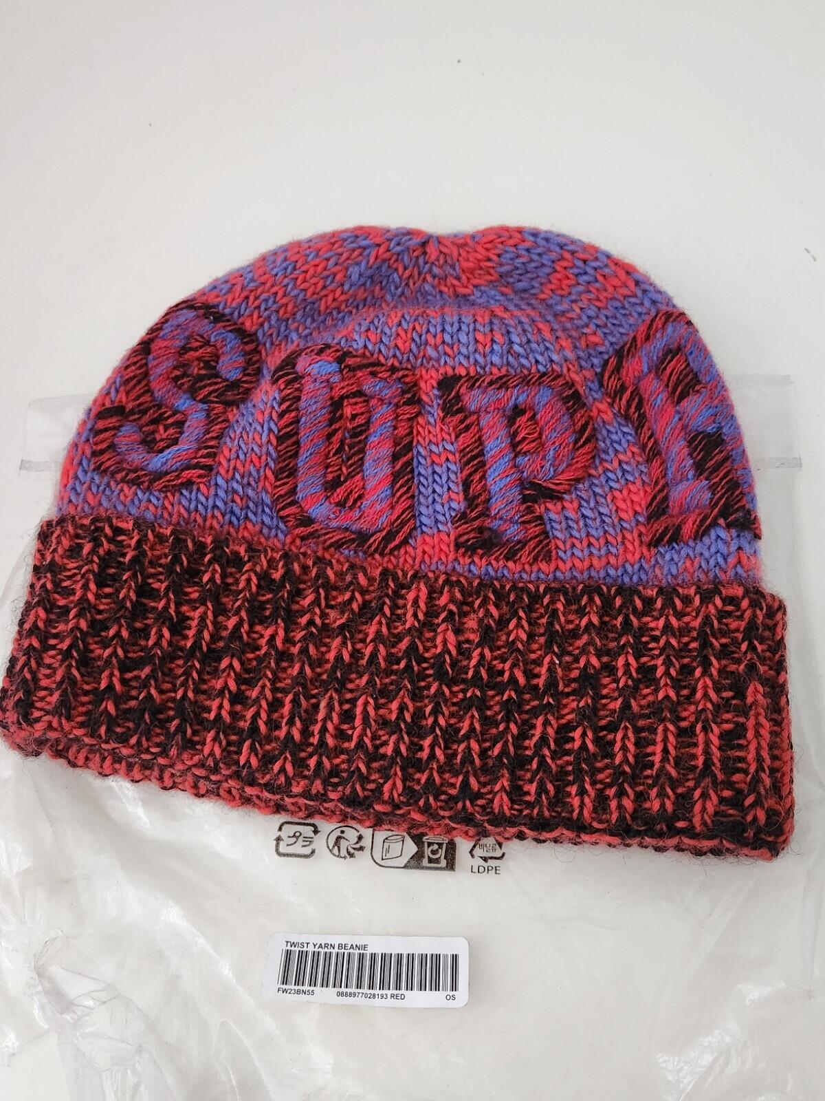 FW23 Supreme Twist beanie Red Hat Wool Acrylic