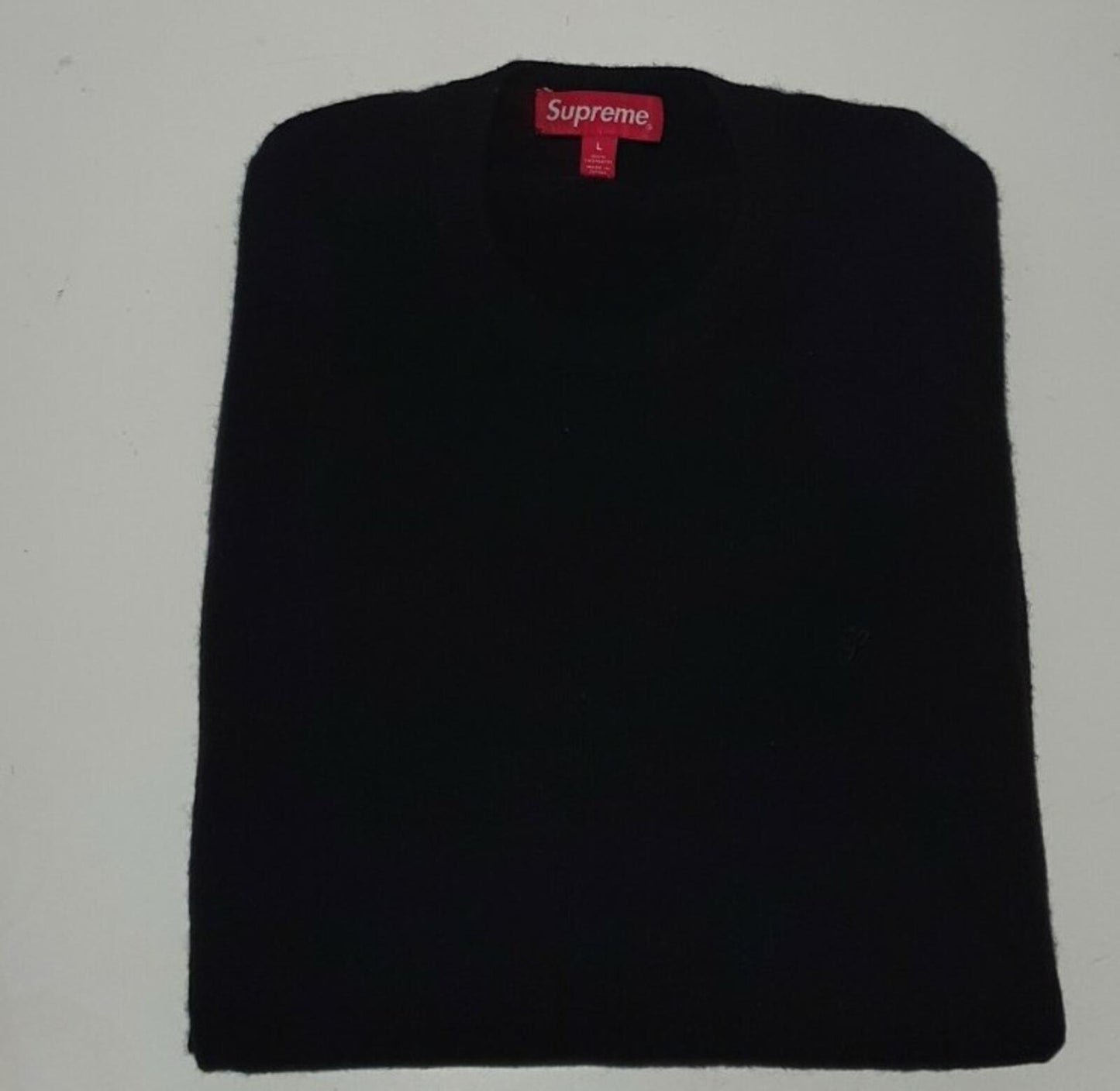 FW18 Supreme Cashmere Sweater Black Size L