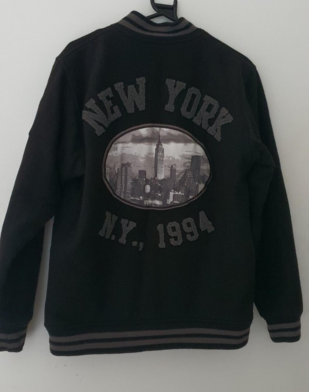 FW05 Supreme Empire State Wool Varsity Jacket Black Size L