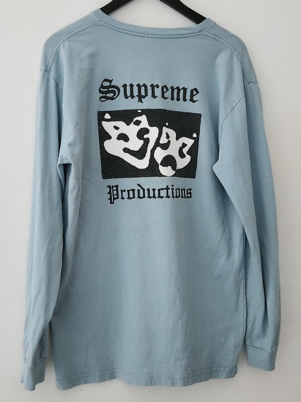 SS16 Supreme Productions Langarm-T-Shirt Schiefer Größe L großes T-Shirt