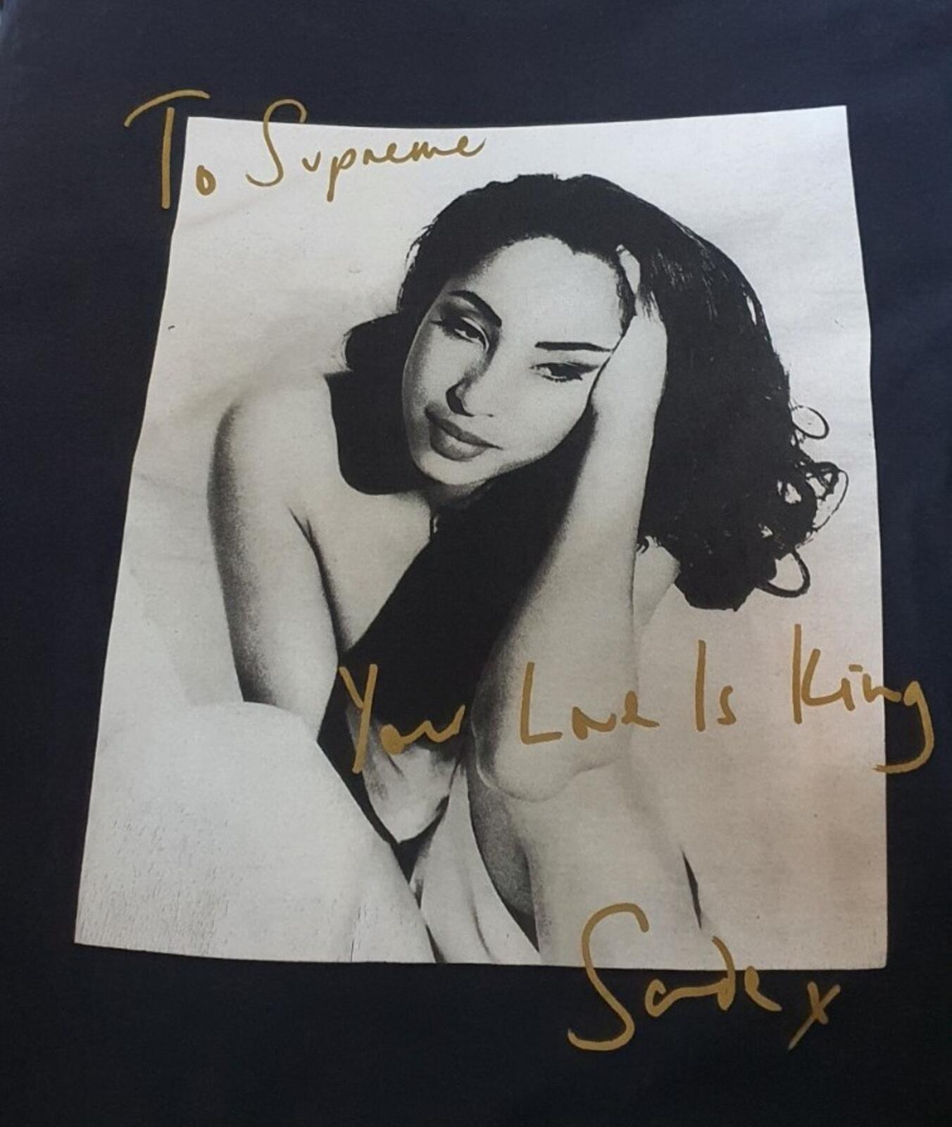 SS17 Supreme Sade Tee size L large T-shirt navy