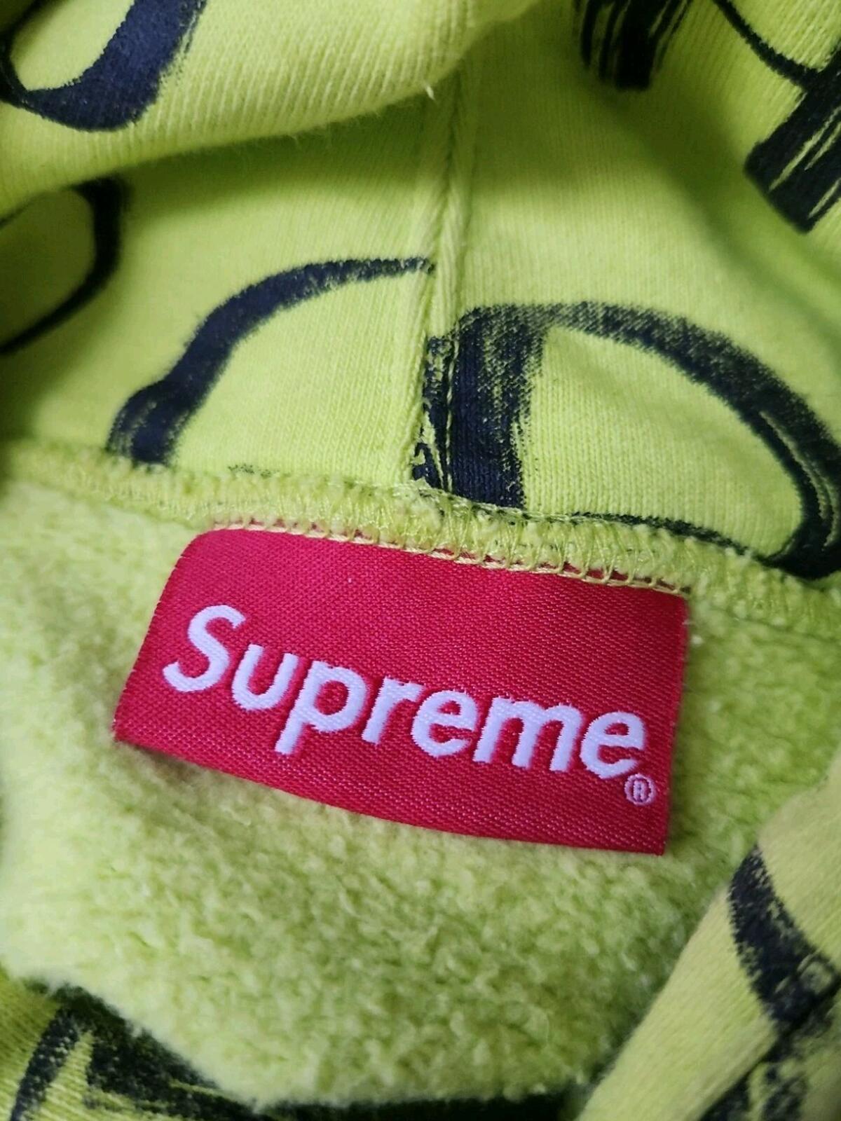 FW20 Supreme Black Ark Kapuzenpullover Leuchtgelb Größe S Small Hoodie