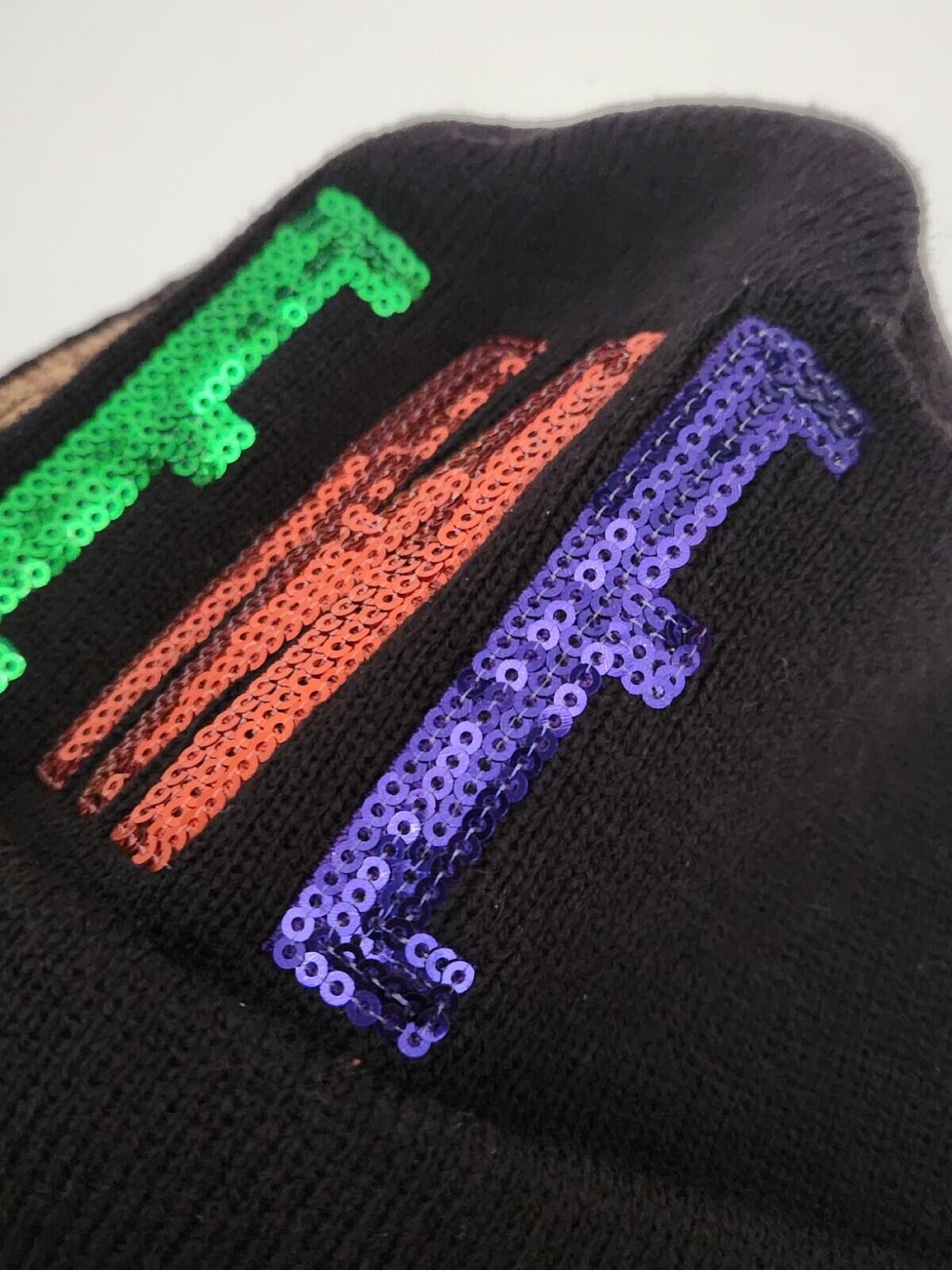 FW20 Supreme New Era Sequin beanie black Hat New