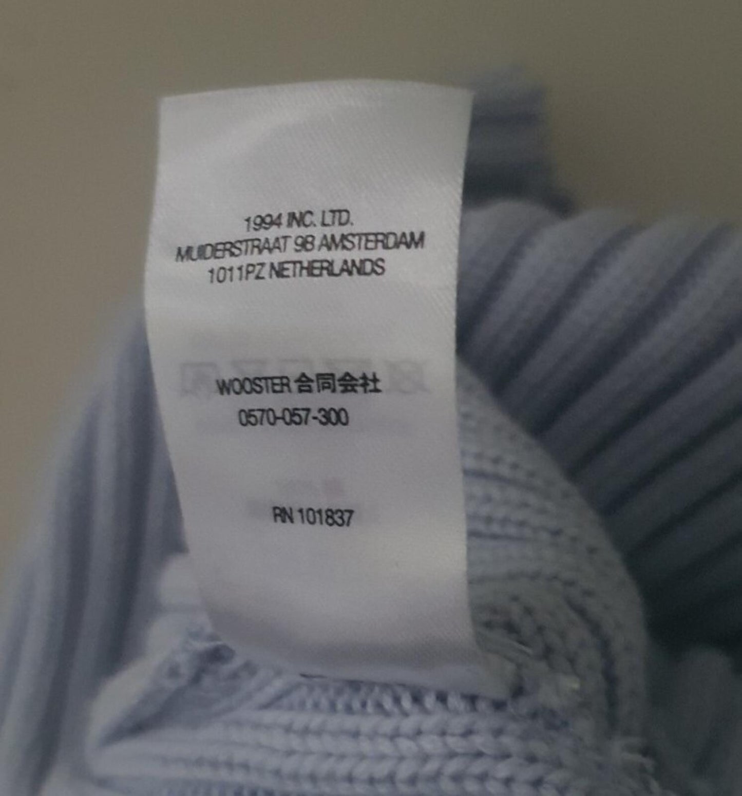 FW22 Supreme Overdyed Patch beanie Light Blue Made In Korea Hat