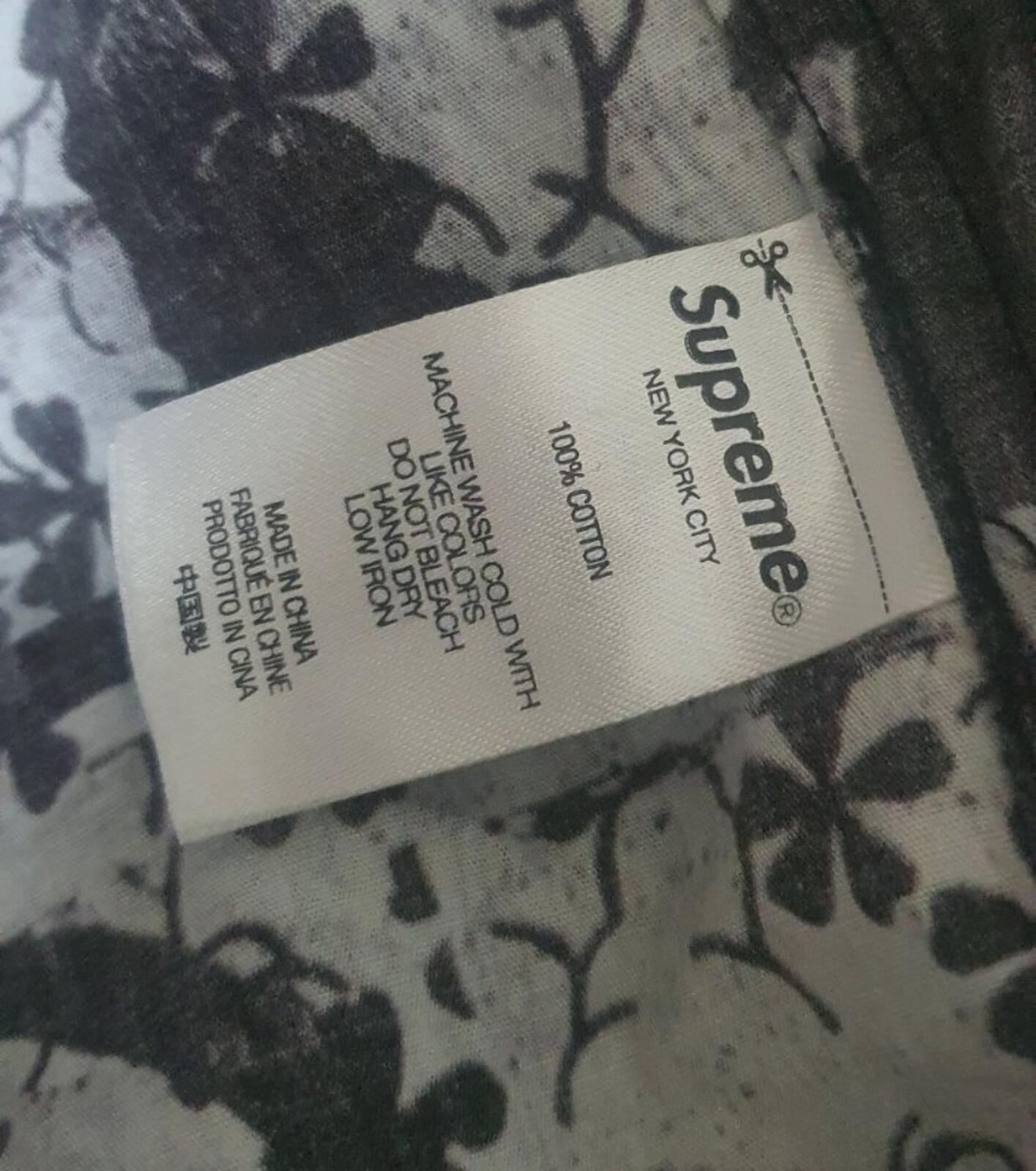 FW21 Supreme x Christopher Wool S/S Hemd Größe S klein schwarz Knopfleiste