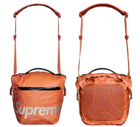 Bolso de hombro impermeable Supreme FW20 reflectante moteado naranja nuevo