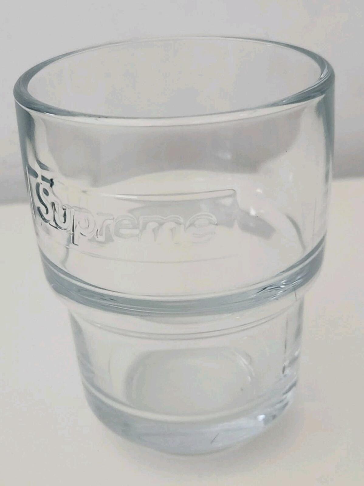 FW24 Supreme x La Rochere Water Glass 8.05oz Made In France Clear Molded Logo