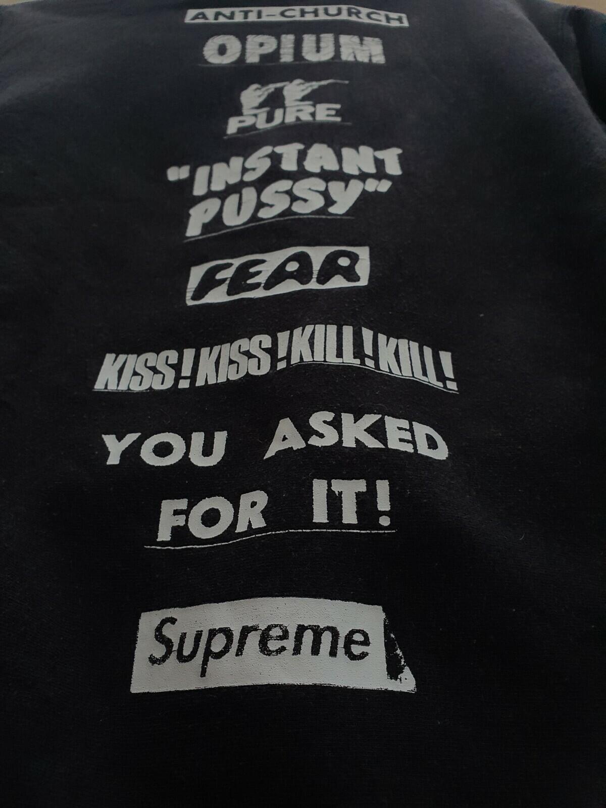 SS16 Supreme Pure Fear Hooded Sweatshirt Black Size L