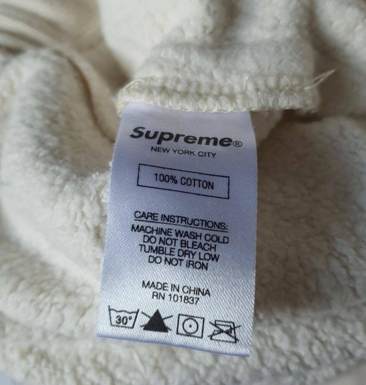 SS20 Supreme Metallic Rib Sweatpant Natural Size S