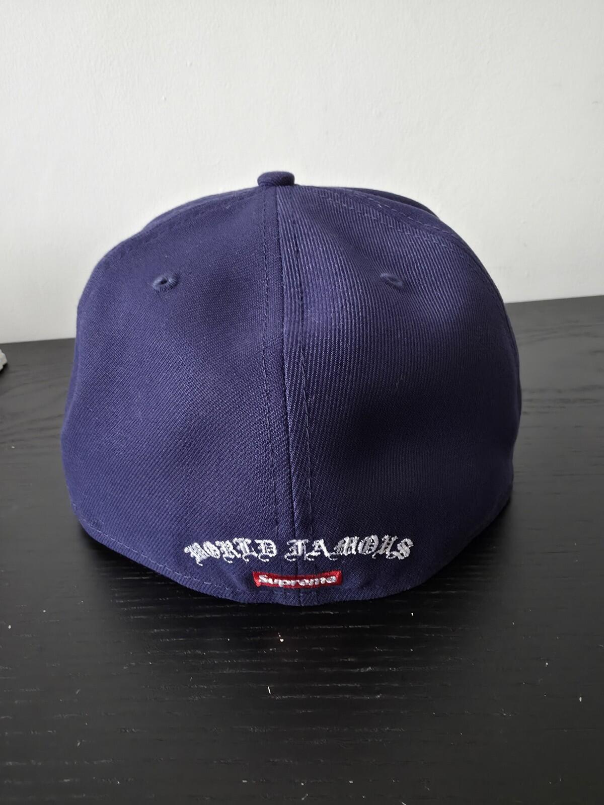 SS24 Supreme Gold Cross S Logo New Era Fitted Hat Size 7 3/8