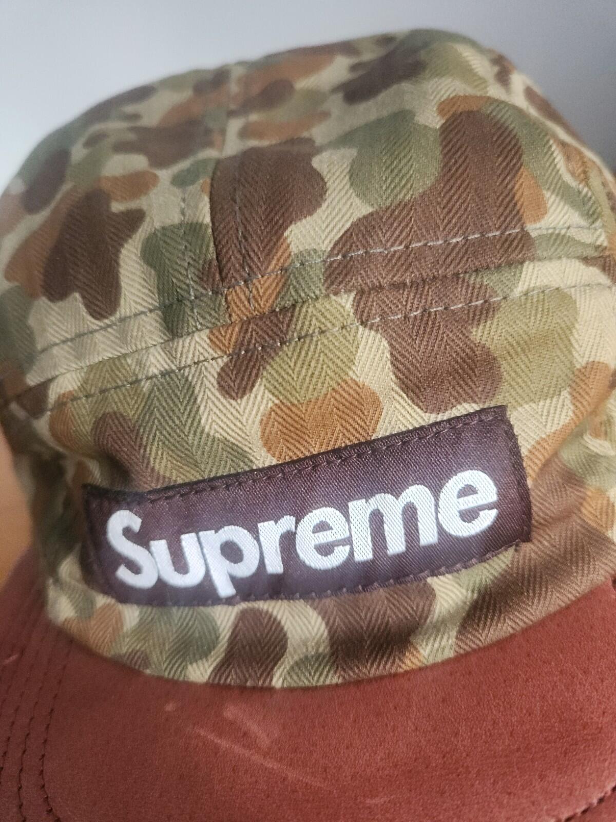 SS12 Supreme Camo Leather Camp Cap