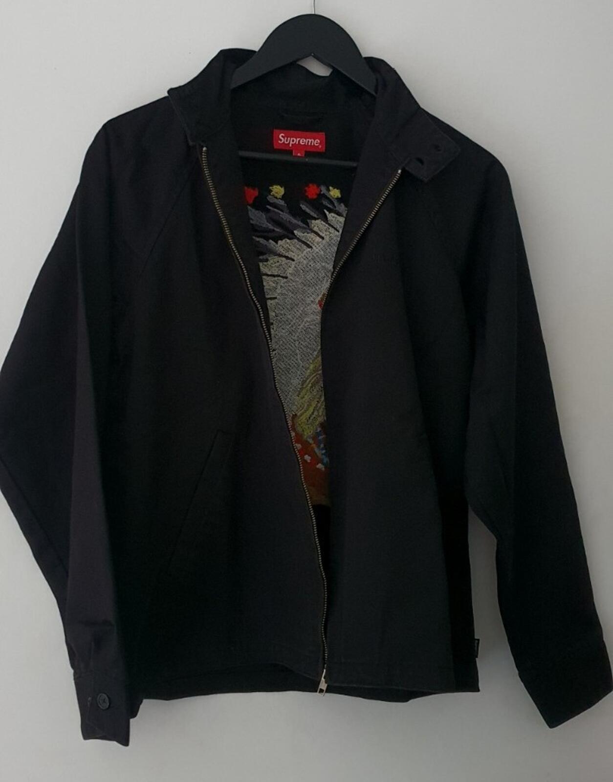 FW17 Supreme Chief Harrington Jacket Chenille Indian Black Size S