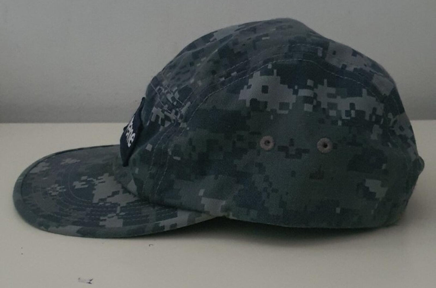 FW17 Supreme NYCO Twill camp cap Navy Digi Camo Hat box logo