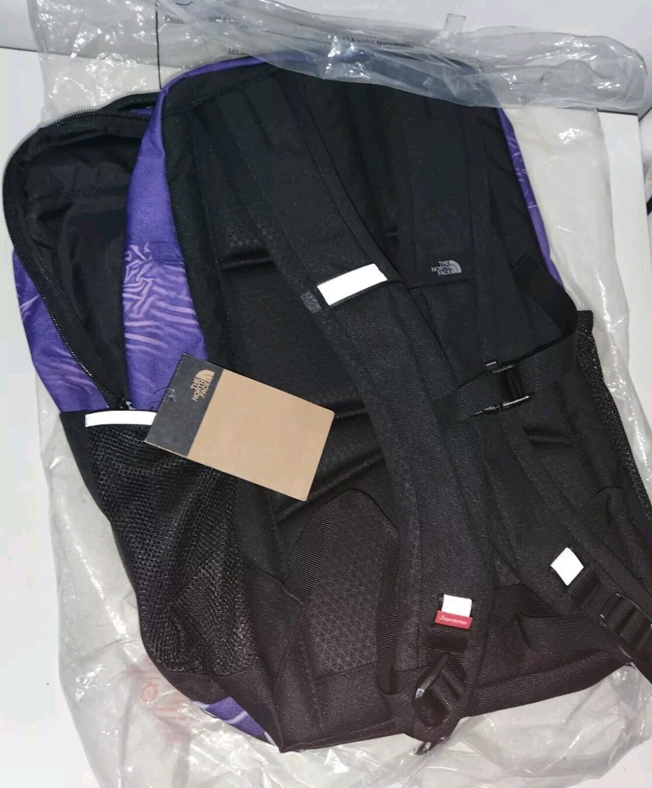 SS23 FW18 Supreme The North Face Tromple L'oeil Printed Borealis backpack Purple