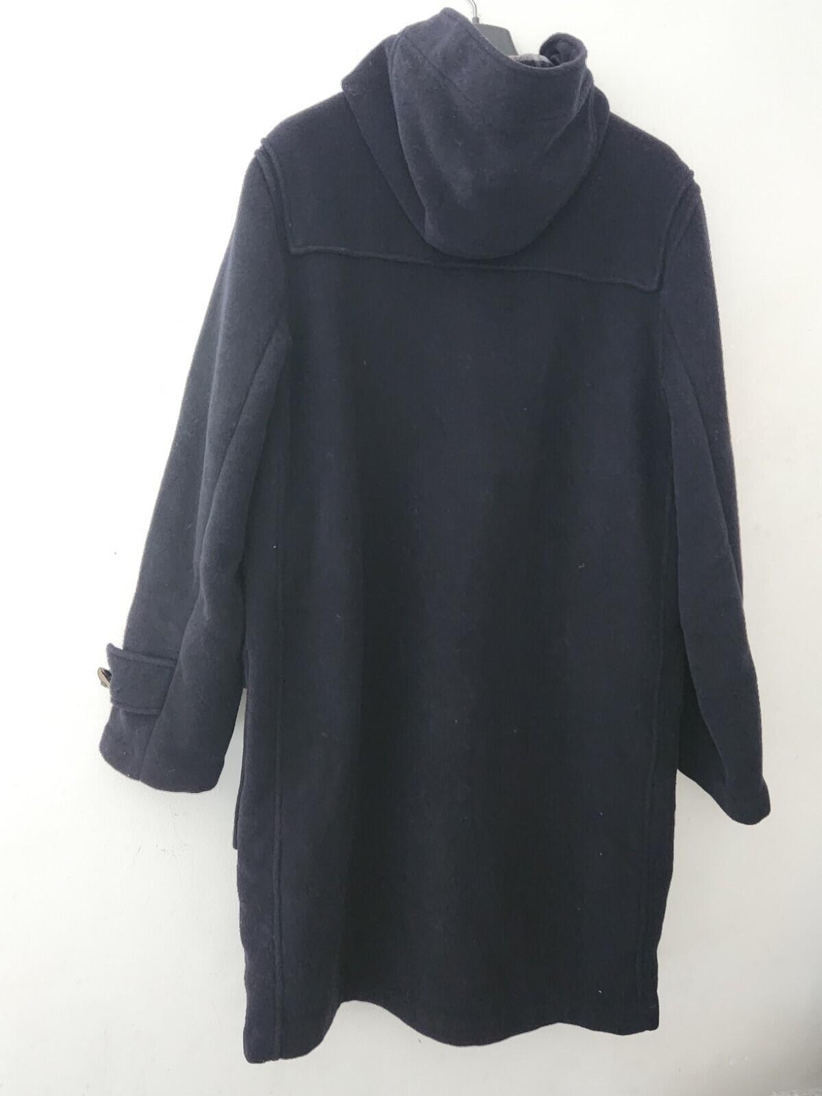 Burberry Duffle Wool Hooded Coat Navy Tartan Size Boys 14Y Fits Mens M Medium