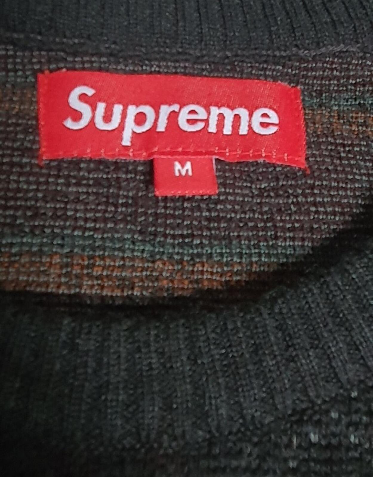 FW11 Supreme Argyle Merino Wool Sweater Black Size M