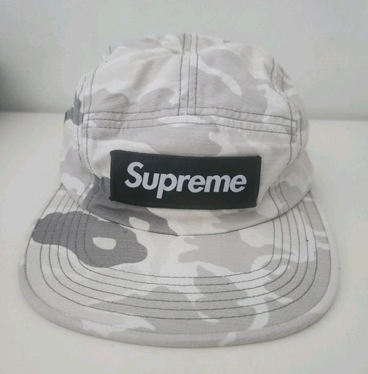 SS16 Supreme Tiger Camo Camp Cap White Camo