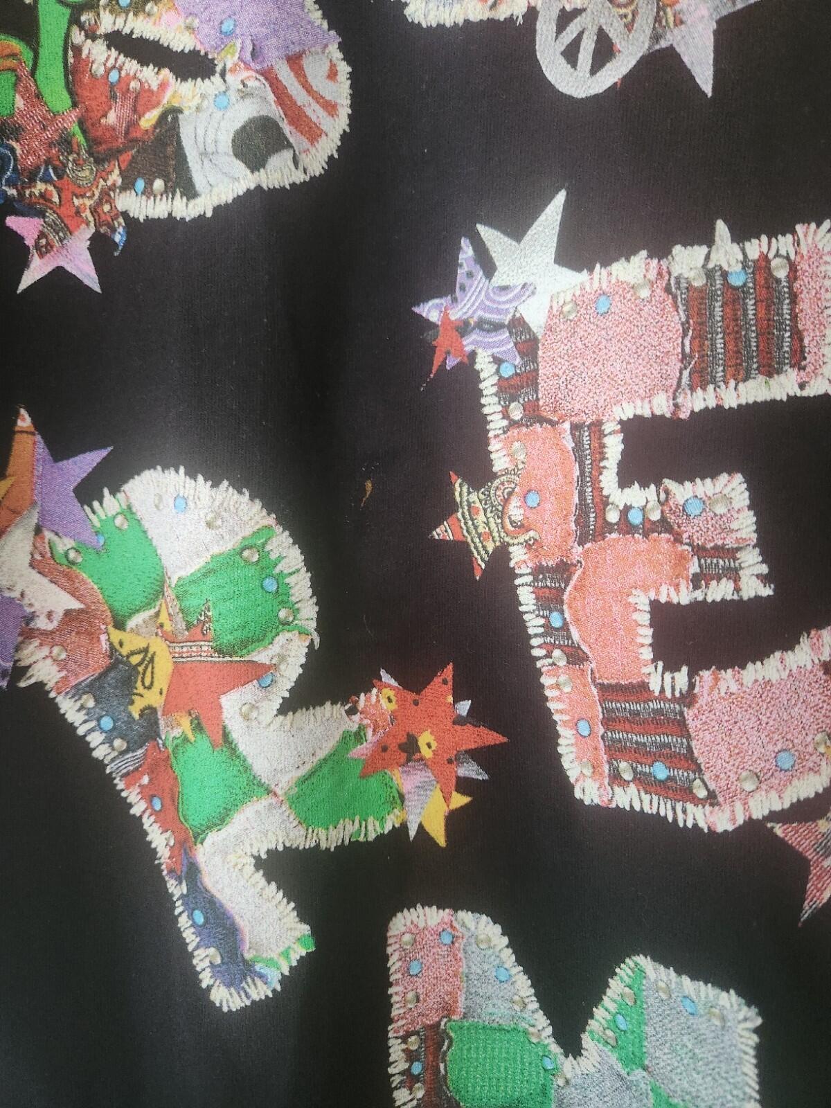 SS24 Supreme Patchwork T-Shirt M Medium Schwarz T-Shirt Artwork von Shaun Crawford