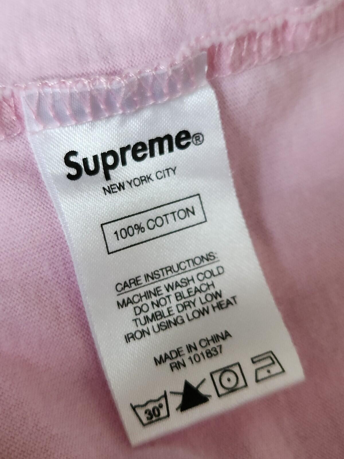 SS20 Supreme Side Logo S/S Top pink Tee M T-shirt Purple Logo