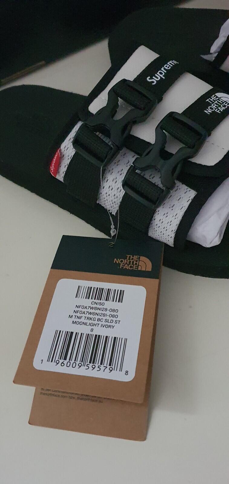 SS22 Supreme The North Face Trekking Sandal Slides Stone UK 7 US 8 EU 40.5 Weiß