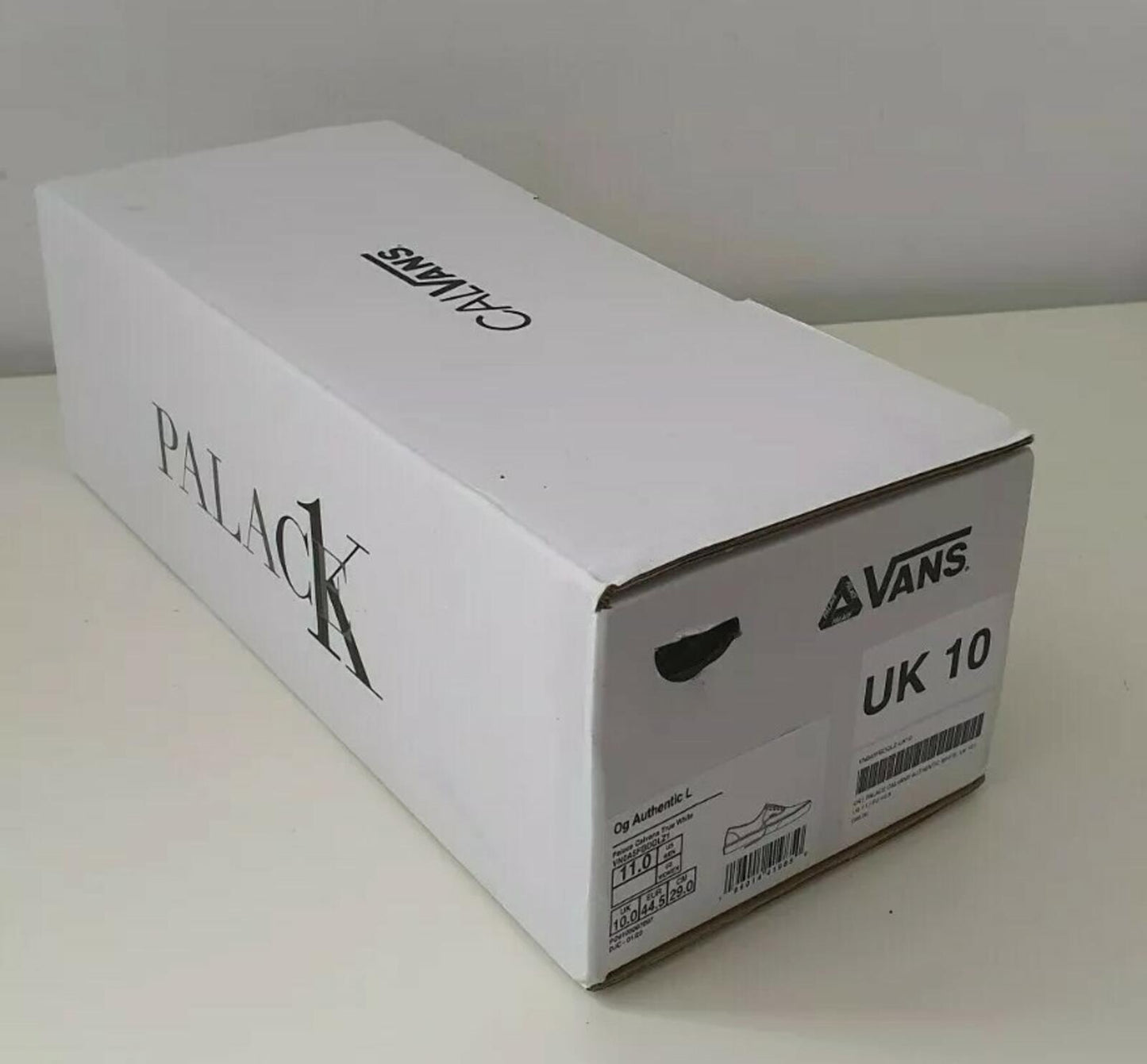 SS22 Palace Vans Calvin Klein CK1 Calvans Authentic US 11 UK 10 EUR 44.5 white