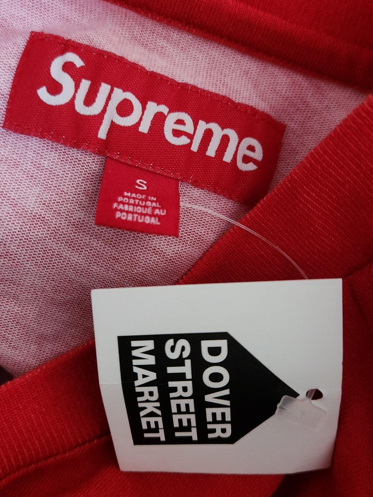 SS24 Supreme Halftone S/S Top Red Tee Short Sleeve T-shirt