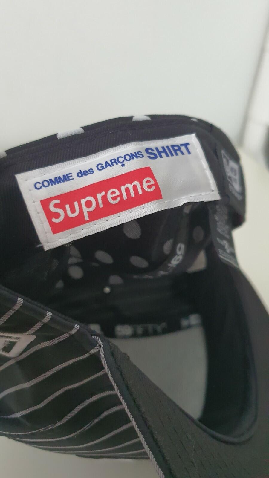 SS14 Supreme Comme Des Garcons New Era black cap hat 7 5/8